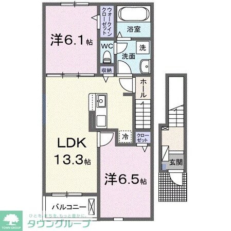 ライフベリー Bの物件間取画像